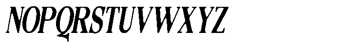 Quarter Theory Sf Cntr Extra Condensed Italic Font UPPERCASE