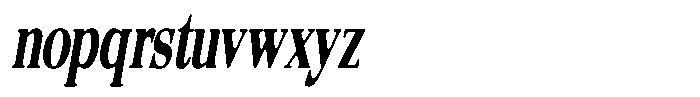 Quarter Theory Sf Cntr Extra Condensed Italic Font LOWERCASE