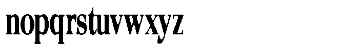 Quarter Theory Sf Cntr Extra Condensed Font LOWERCASE