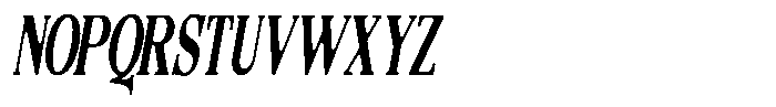 Quarter Theory Sf Cntr Ultra Condensed Italic Font UPPERCASE