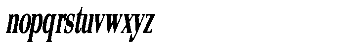 Quarter Theory Sf Cntr Ultra Condensed Italic Font LOWERCASE