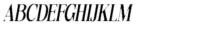 Quarter Theory Sf Extra Condensed Italic Font UPPERCASE