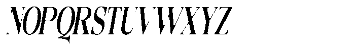 Quarter Theory Sf Extra Condensed Italic Font UPPERCASE