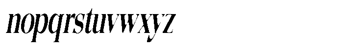 Quarter Theory Sf Extra Condensed Italic Font LOWERCASE