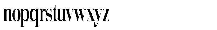 Quarter Theory Sf Extra Condensed Font LOWERCASE