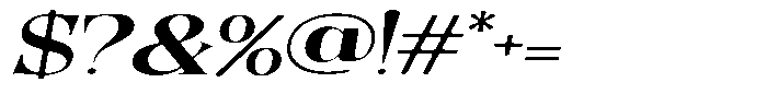 Quarter Theory Sf Extra Expanded Italic Font OTHER CHARS