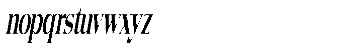 Quarter Theory Sf Ultra Condensed Italic Font LOWERCASE
