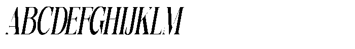 Quarter Theory Ultra Condensed Slant Font UPPERCASE