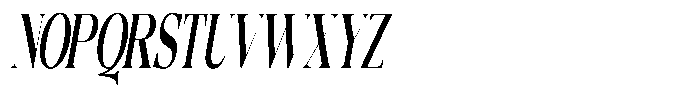 Quarter Theory Ultra Condensed Slant Font UPPERCASE