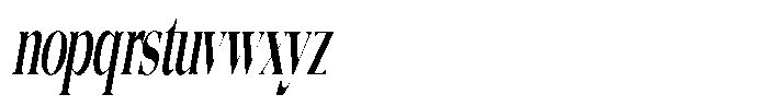Quarter Theory Ultra Condensed Slant Font LOWERCASE