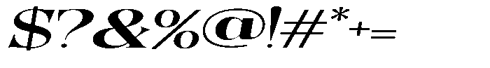 Quarter Theory Ultra Expanded Slant Font OTHER CHARS