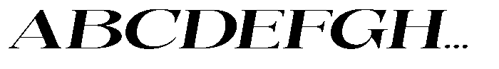 Quarter Theory Ultra Expanded Slant Font UPPERCASE