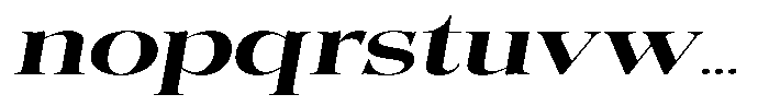 Quarter Theory Ultra Expanded Slant Font LOWERCASE