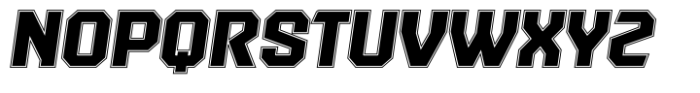 Quarterback Outline Italic Font UPPERCASE