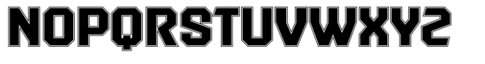 Quarterback Outline Font UPPERCASE