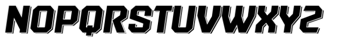 Quarterback Shadow Italic Font LOWERCASE