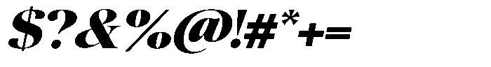 Quarty Cray Serif Black Italic Font OTHER CHARS