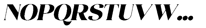Quarty Cray Serif Black Italic Font UPPERCASE