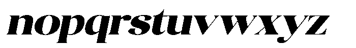 Quarty Cray Serif Black Italic Font LOWERCASE