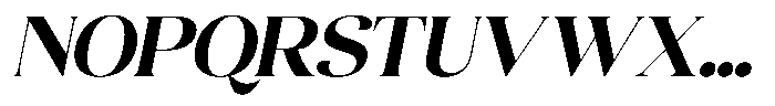 Quarty Cray Serif Bold Italic Font UPPERCASE