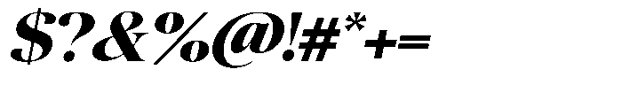 Quarty Cray Serif Extra Bold Italic Font OTHER CHARS