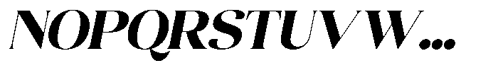 Quarty Cray Serif Extra Bold Italic Font UPPERCASE