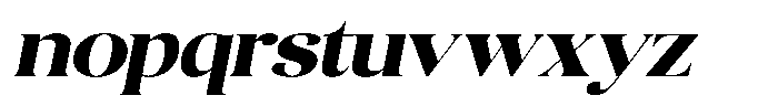 Quarty Cray Serif Extra Bold Italic Font LOWERCASE