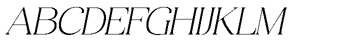 Quarty Cray Serif Extra Light Italic Font UPPERCASE
