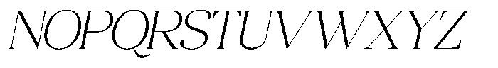 Quarty Cray Serif Extra Light Italic Font UPPERCASE