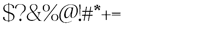 Quarty Cray Serif Extra Light Font OTHER CHARS