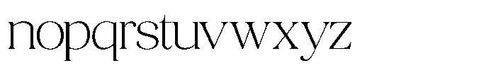 Quarty Cray Serif Extra Light Font LOWERCASE