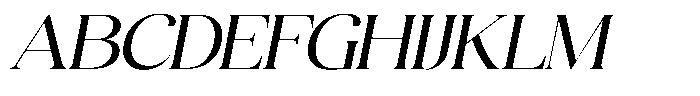 Quarty Cray Serif Italic Font UPPERCASE