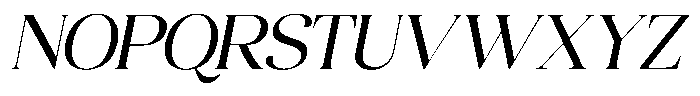 Quarty Cray Serif Italic Font UPPERCASE
