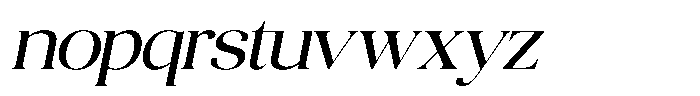 Quarty Cray Serif Italic Font LOWERCASE