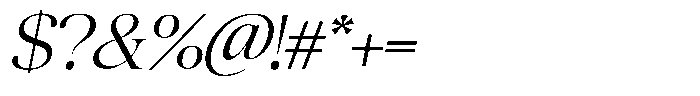 Quarty Cray Serif Light Italic Font OTHER CHARS