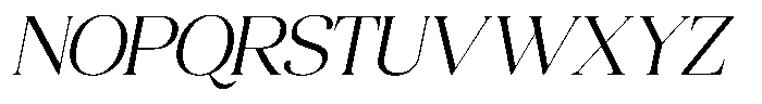Quarty Cray Serif Light Italic Font UPPERCASE