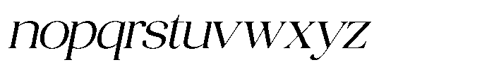 Quarty Cray Serif Light Italic Font LOWERCASE