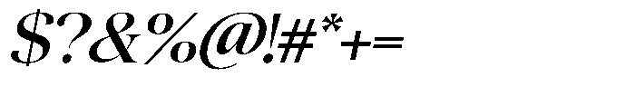 Quarty Cray Serif Medium Italic Font OTHER CHARS