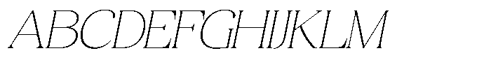Quarty Cray Serif Thin Italic Font UPPERCASE
