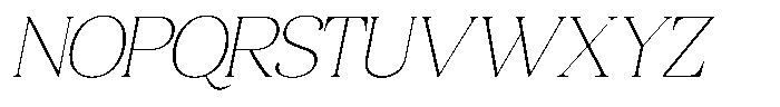Quarty Cray Serif Thin Italic Font UPPERCASE