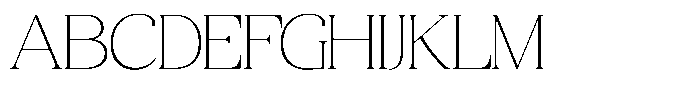 Quarty Cray Serif Thin Font UPPERCASE