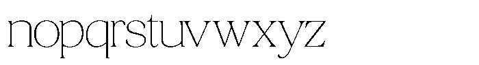 Quarty Cray Serif Thin Font LOWERCASE