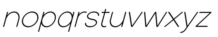 Quasar Soft Light Italic Font LOWERCASE