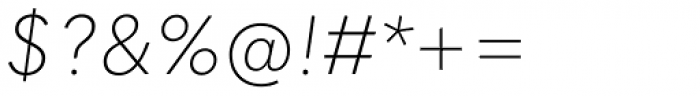 Quasimoda ExtraLight Italic Font OTHER CHARS
