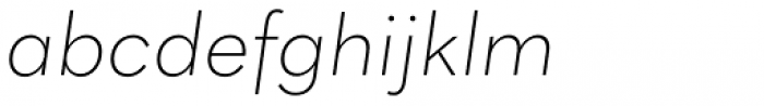 Quasimoda ExtraLight Italic Font LOWERCASE