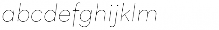 Quasimoda Hairline Italic Font LOWERCASE