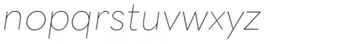 Quasimoda Hairline Italic Font LOWERCASE