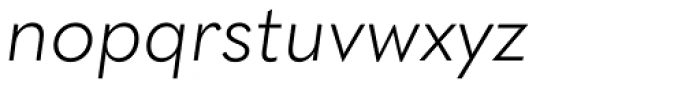 Quasimoda Light Italic Font LOWERCASE