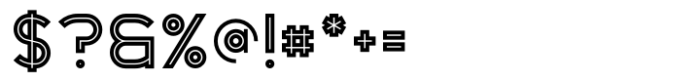 Quask Inline Font OTHER CHARS