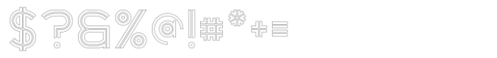 Quask Two Lines Outline Font OTHER CHARS